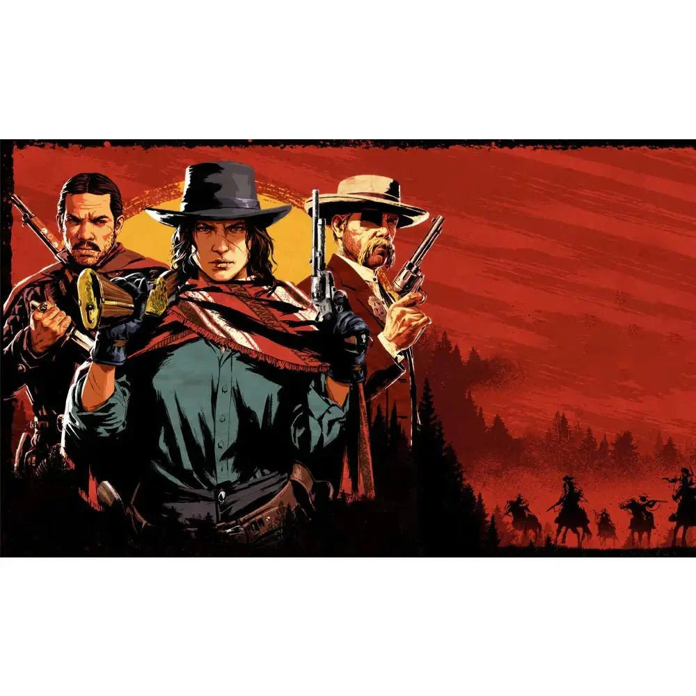 Red Dead Redemption Tapestry – Bold Red Wild West Wall Hanging Decor