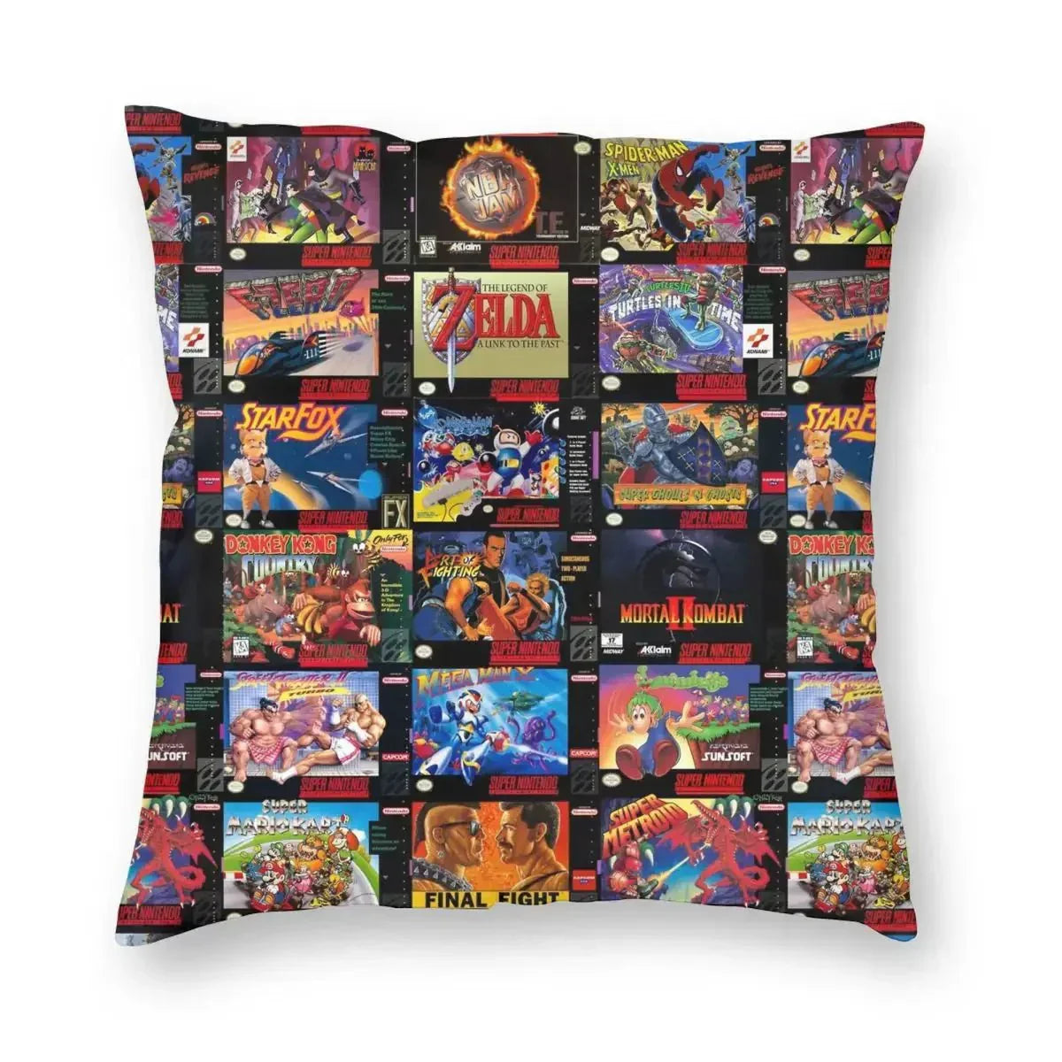 Retro Gaming Boxes Square Pillowcase Polyester Linen Velvet Printed Zip Decor Pillow Case Home Cushion Cover