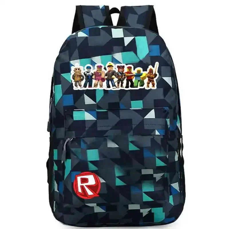 Roblox School Backpack – Durable Kids Backpack With Laptop Compartment Bag