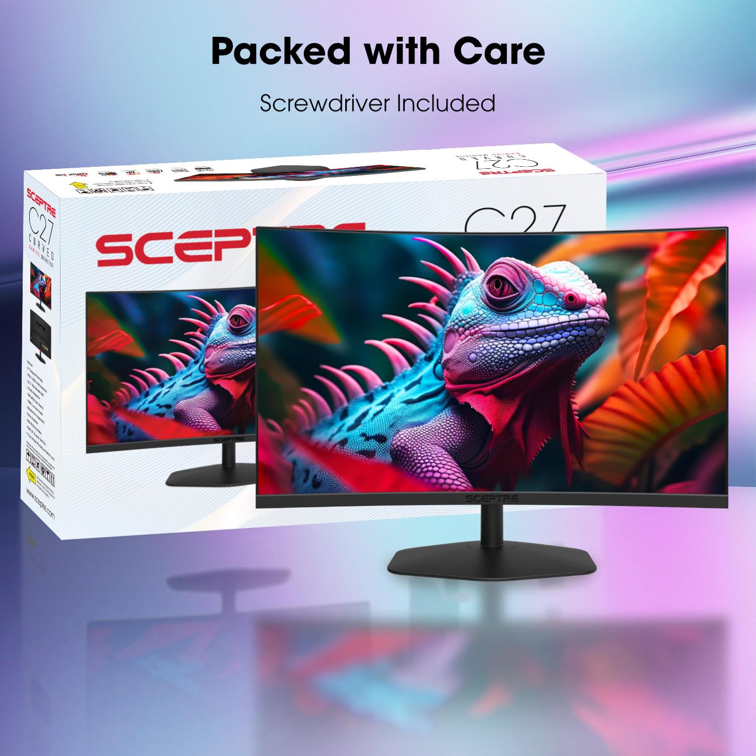 Curved Gaming Monitor 24 Inch Full HD 1080p Display | High Refresh Rate, VESA Wall Mount