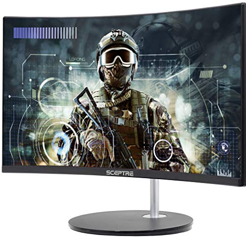 Curved Gaming Monitor 24 Inch Full HD 1080p Display | High Refresh Rate, VESA Wall Mount
