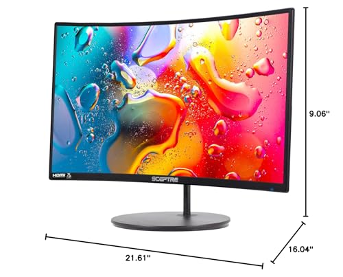 Curved Gaming Monitor 24 Inch Full HD 1080p Display | High Refresh Rate, VESA Wall Mount