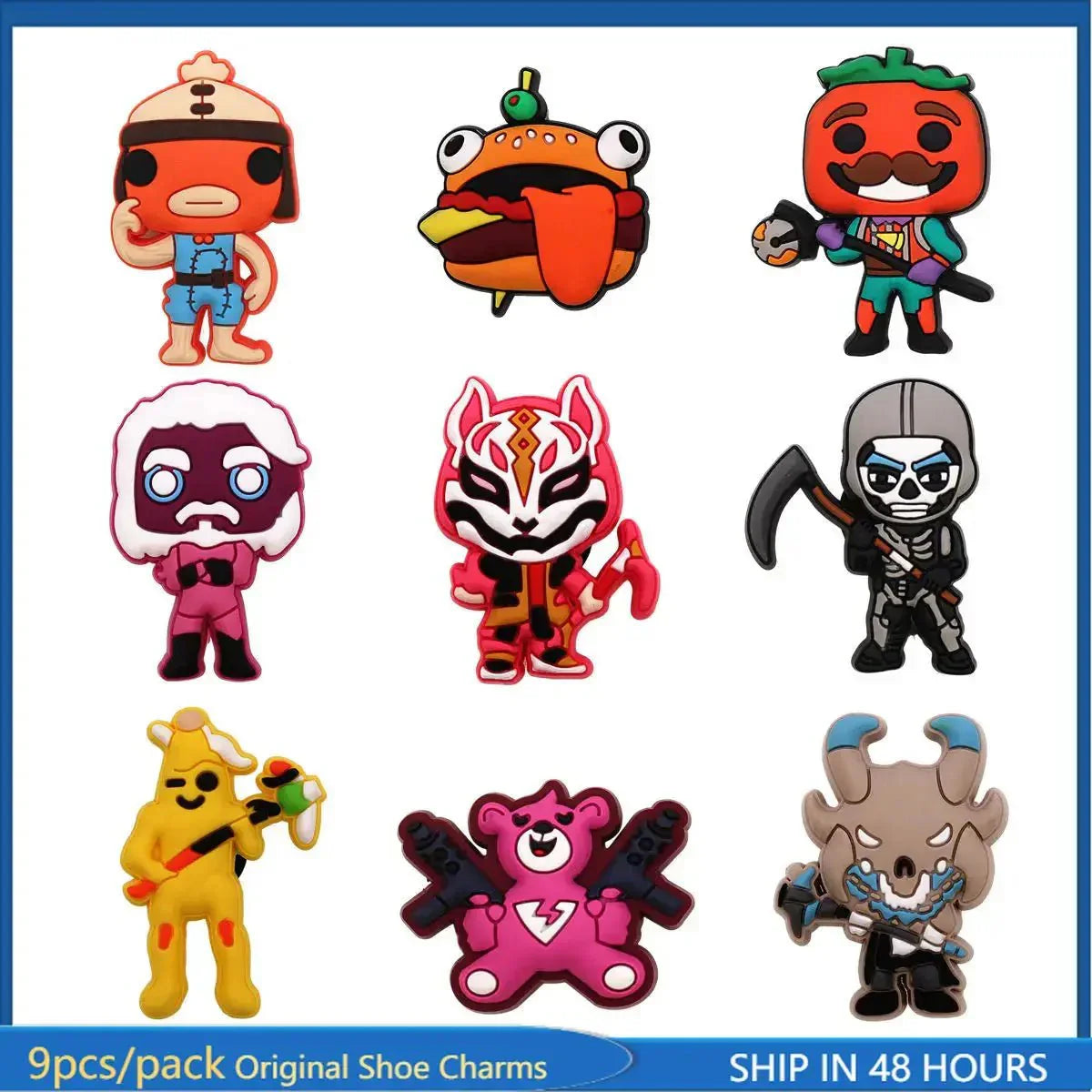 Shoe Charms: Battle Royale 30 piece Fun Decorations for Sandals and Clogs!