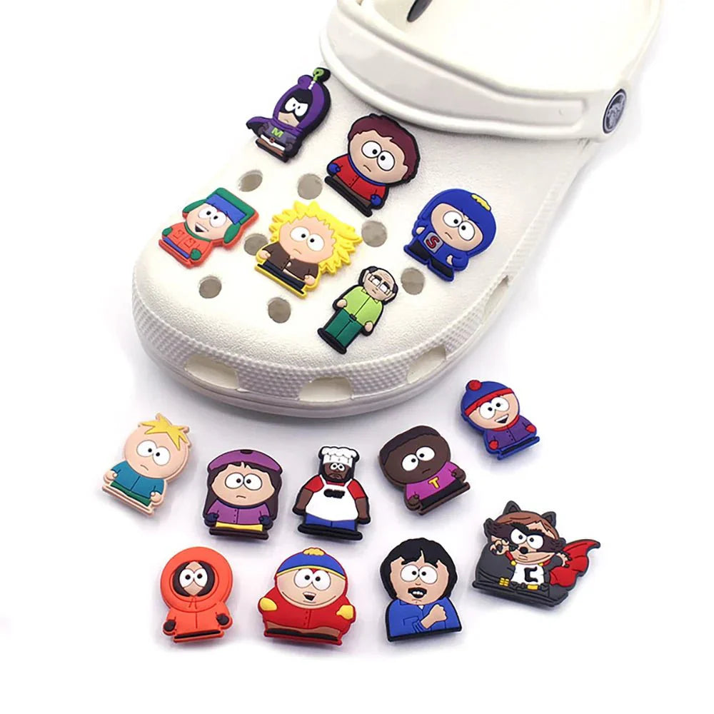 Shoe Charms Kawaii Famous Cartoon South Character Boy Girl Shoes Charms Accessories