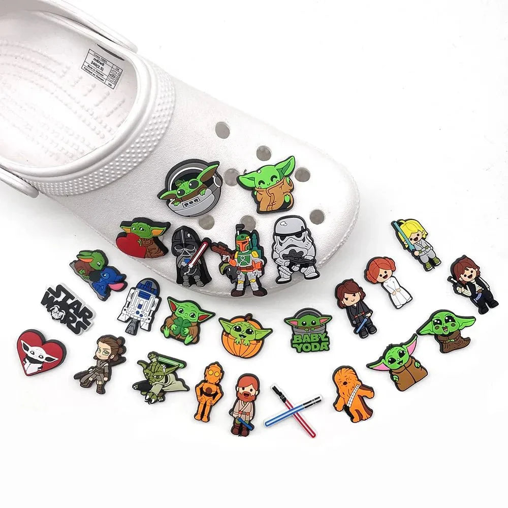 Star Wars Shoe Charms – Cartoon Sandal Clips & Secure Buckle Accessories