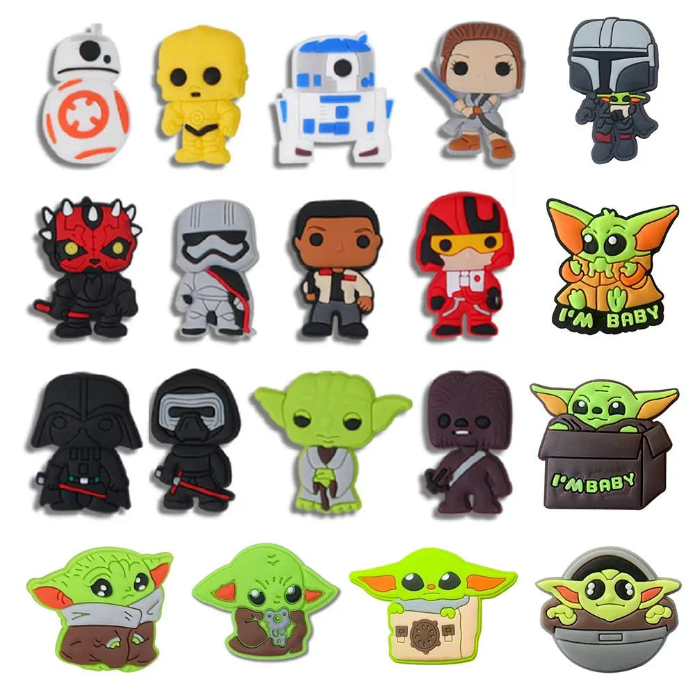 Star Wars Shoe Charms – Cartoon Sandal Clips & Secure Buckle Accessories