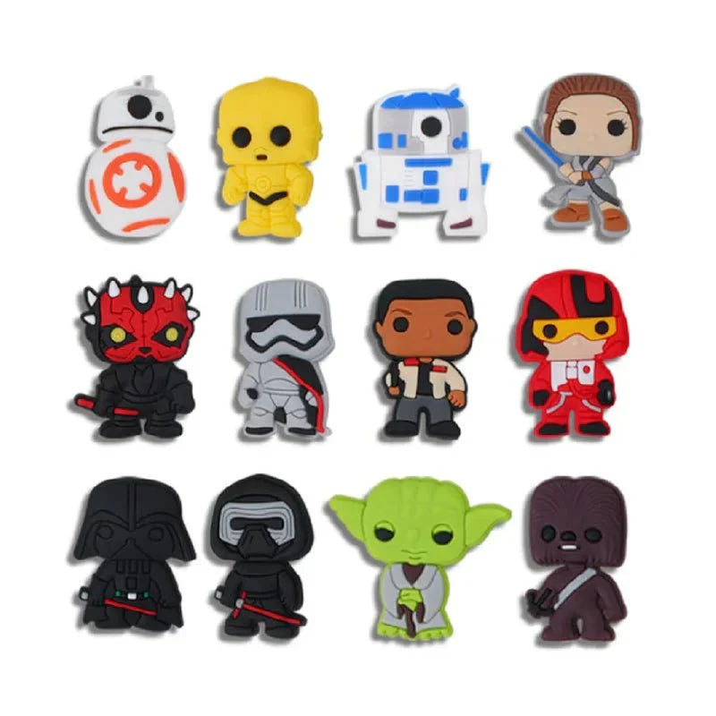 Star Wars Shoe Charms – Cartoon Sandal Clips & Secure Buckle Accessories