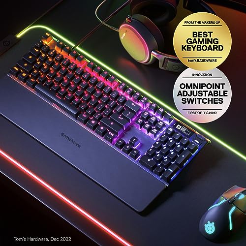 Adjustable Gaming Keyboard – SteelSeries Apex Pro HyperMagnetic RGB Backlit OLED Display