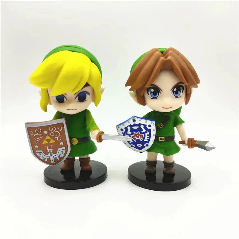 The Legend of Zelda 6 Pcs/Set 10cm Q Version Link Princess Zelda Figure Game Decoration Anime Ornaments Model Collection Dolls