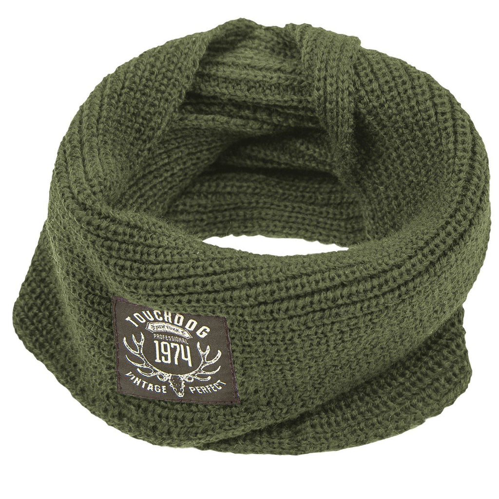 Touchdog Heavy Knitted Designer Fashion Winter Dog Scarf