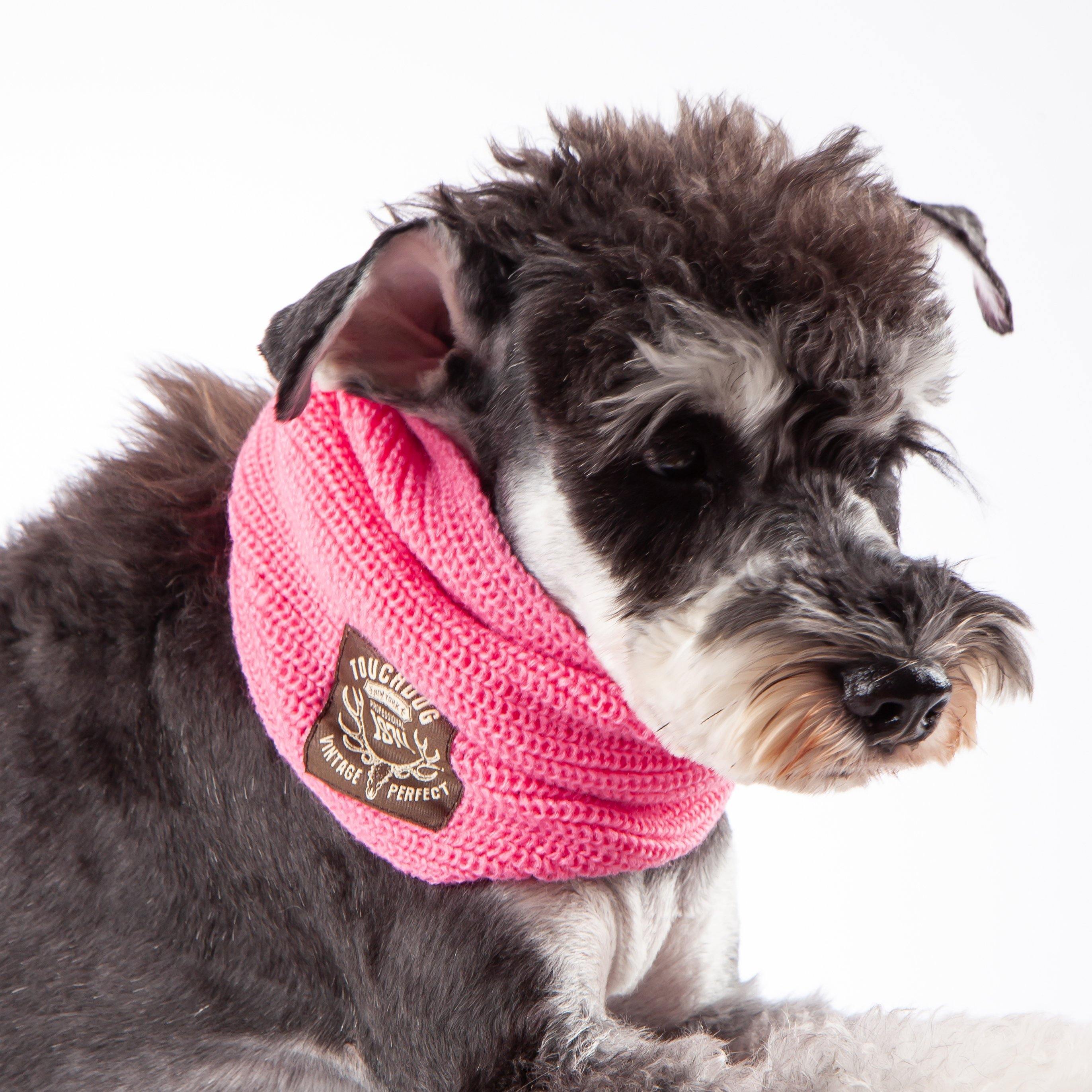 Touchdog Heavy Knitted Designer Fashion Winter Dog Scarf