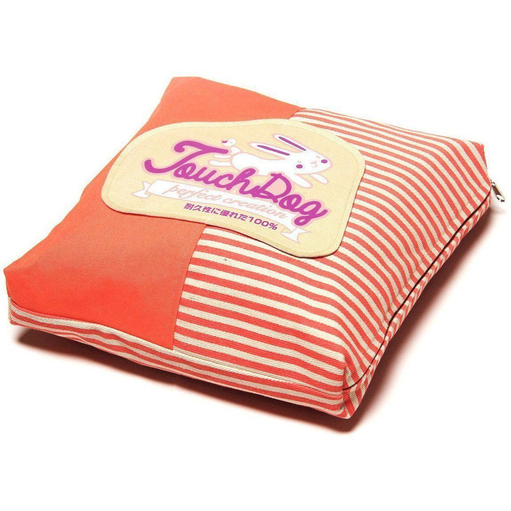 Touchdog ® 'Polka-Striped' Designer Premium Squared Dog Bed