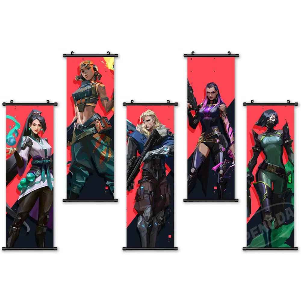 VALORANT Wall Art - Modern Gaming Wall Decor Plastic Scroll Canvas Poster