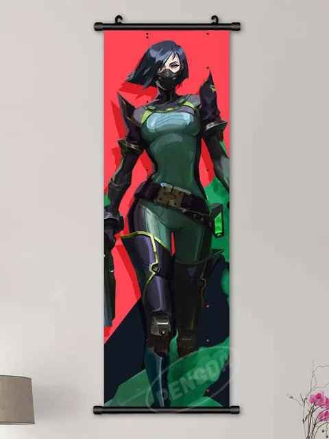 VALORANT Wall Art - Modern Gaming Wall Decor Plastic Scroll Canvas Poster