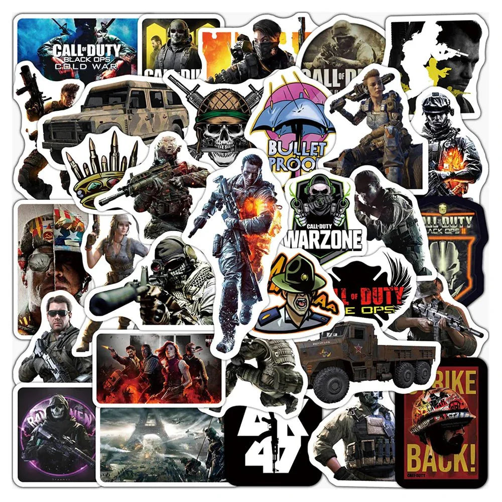 Call of Duty Stickers - 10 Piece Durable Vinyl Gaming Laptop Decals Set