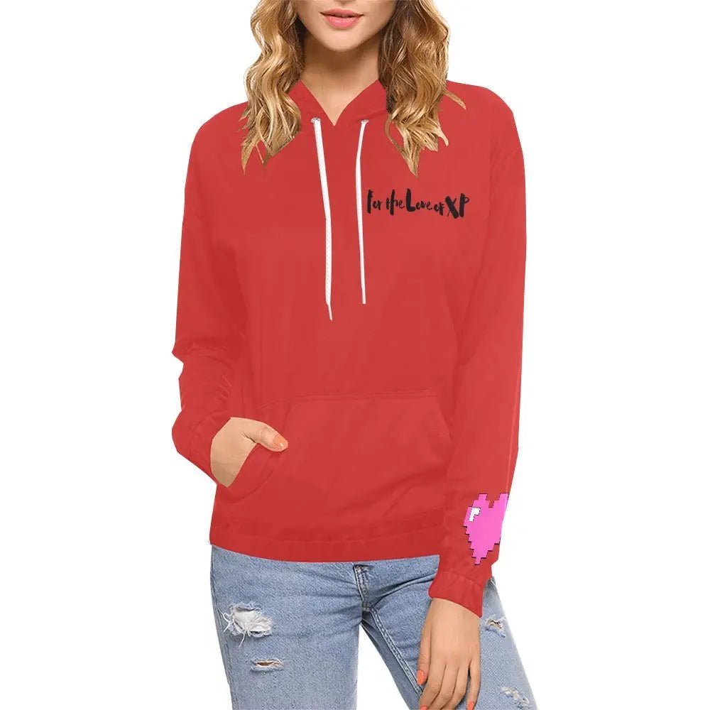 Women's Printed Hoodie - Cozy All Over Print Hoodie with Drawstring Hood & Kangaroo Pocket